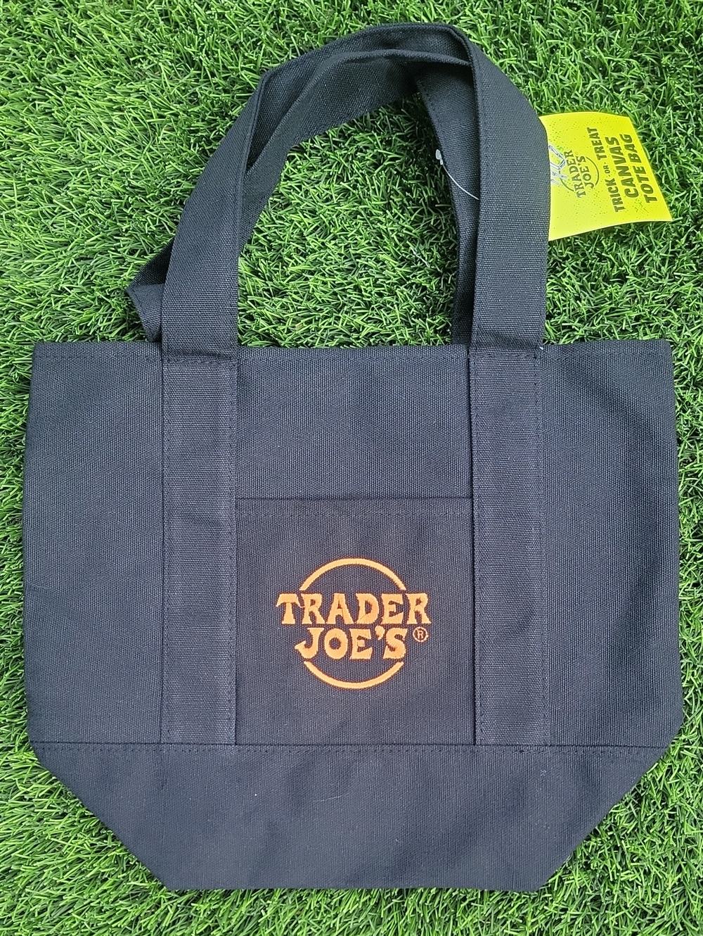Trader Joe's Halloween Black Canvas Embroidered Tote Bag 2026.